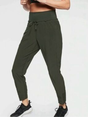 Athleta Spar Pant In Black High Waist Moisture Wicking Size S